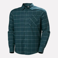 Helly Hansen Men's Aker Flannel Shirt in cactus sierra plaid - men's long sleeve top