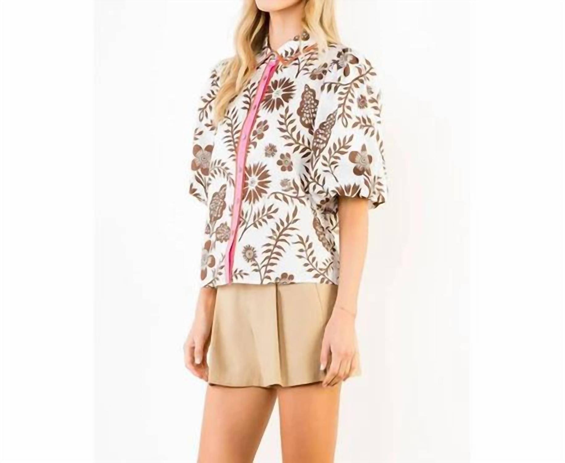 Thml - Floral Short Sleeve Blouse