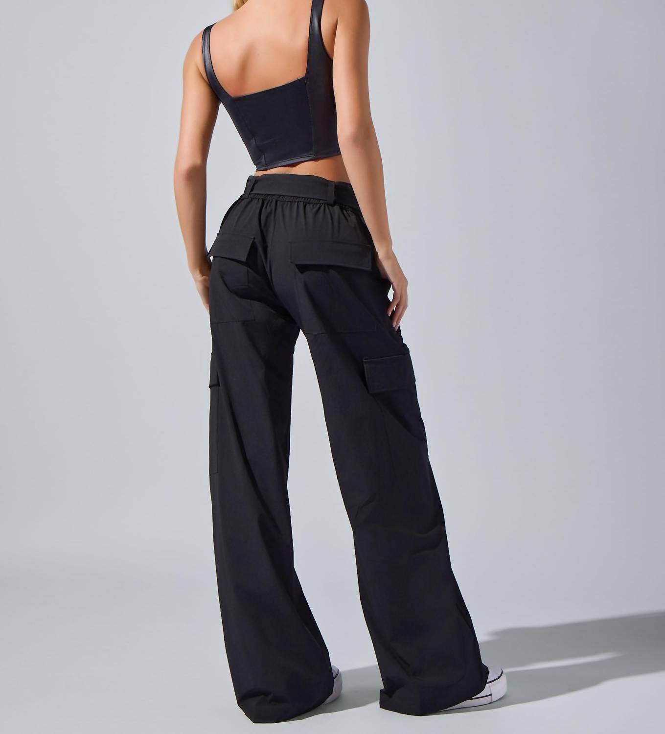 HEROINE SPORT Ava Performance Cargo Pants in black - women's pants - alternate view