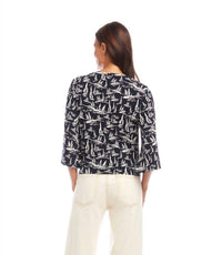Karen Kane - Flare Sleeve Drape Front Top