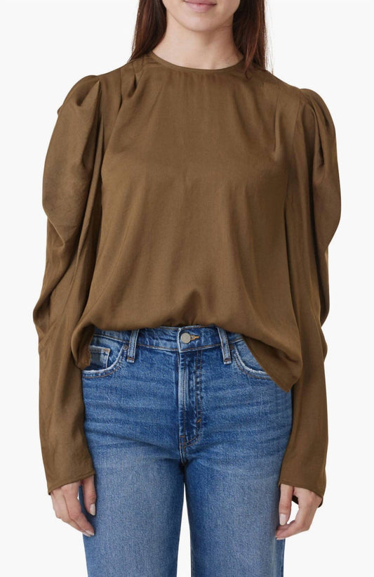 Habitual - Puff Shoulder Drape Top