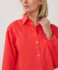 Esqualo - Caro Cropped Folded Cuff Blouse