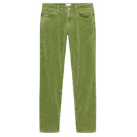 CLOSED Baker Velvet Skinny Jean in pistachio green - women's jeans - detail view