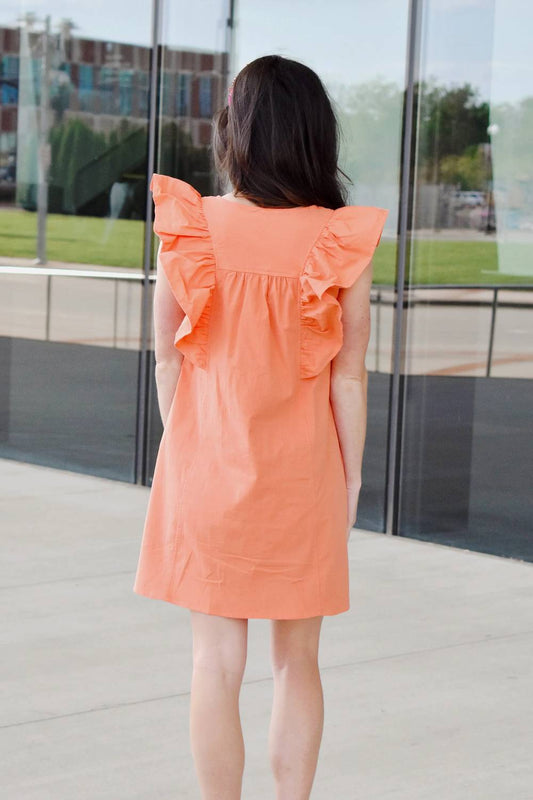 Entro - Ruffle Button Up Mini Dress
