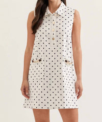 Entro - Polka Dot Horsebit Mini Dress