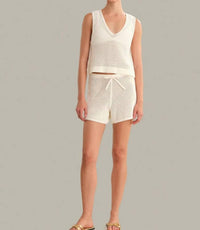 525 America - Rosa V-Neck Pointelle Mesh Tank