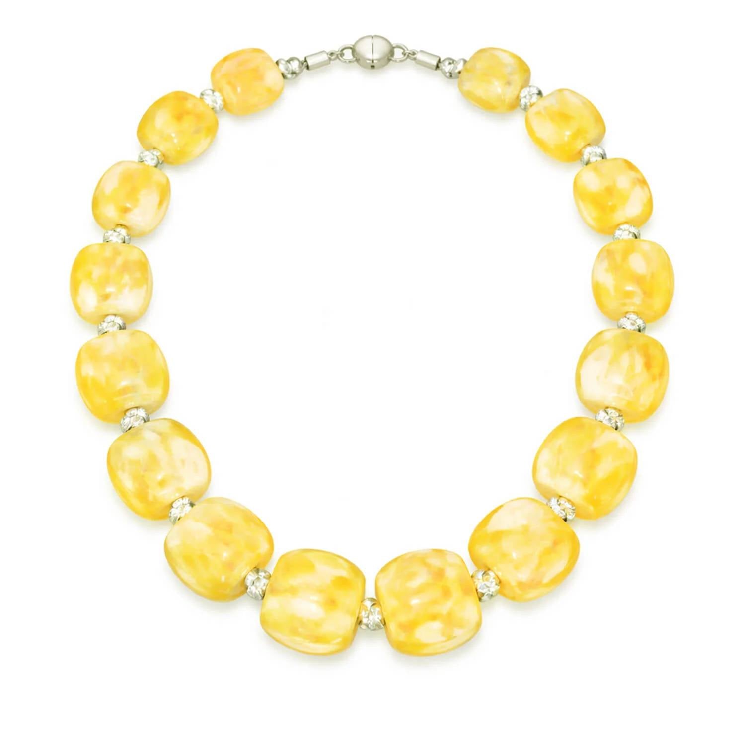 Gold & Honey - For Brunch Beaded Lucite Necklace
