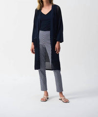 Joseph Ribkoff - Jacquard Geometric Print Slim Fit Pants