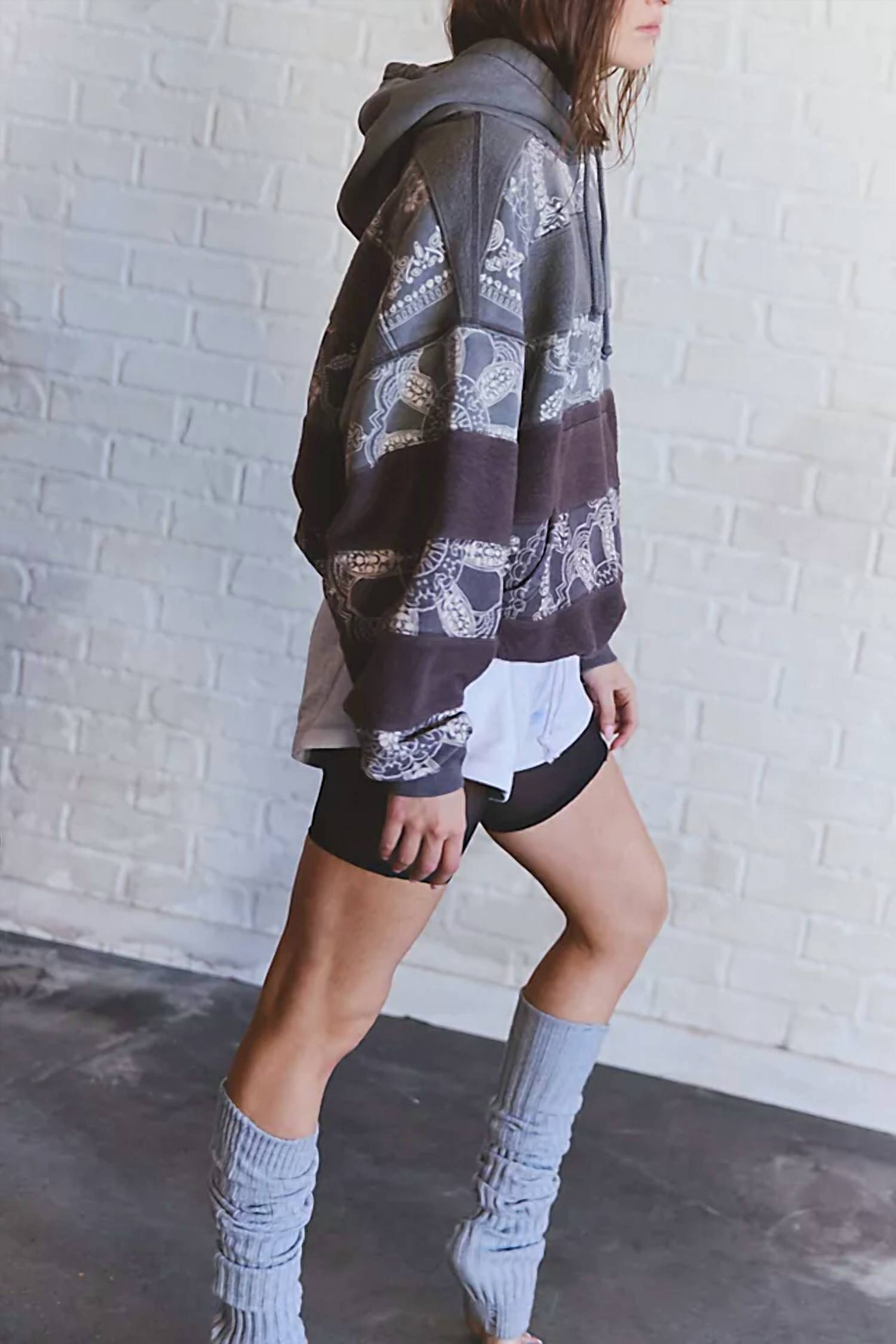 Free People - Final Call Long Sleeve Bandana Hoodie