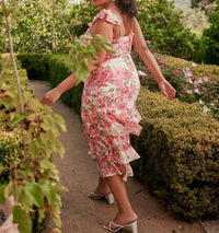 Sugarlips - Truth Be Told Guayana Ruffle Tiered Midi Dress