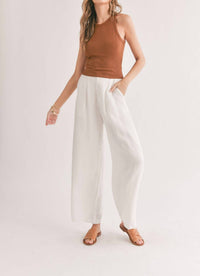 Sadie & Sage - Marshmallow Racerback Crop Tank