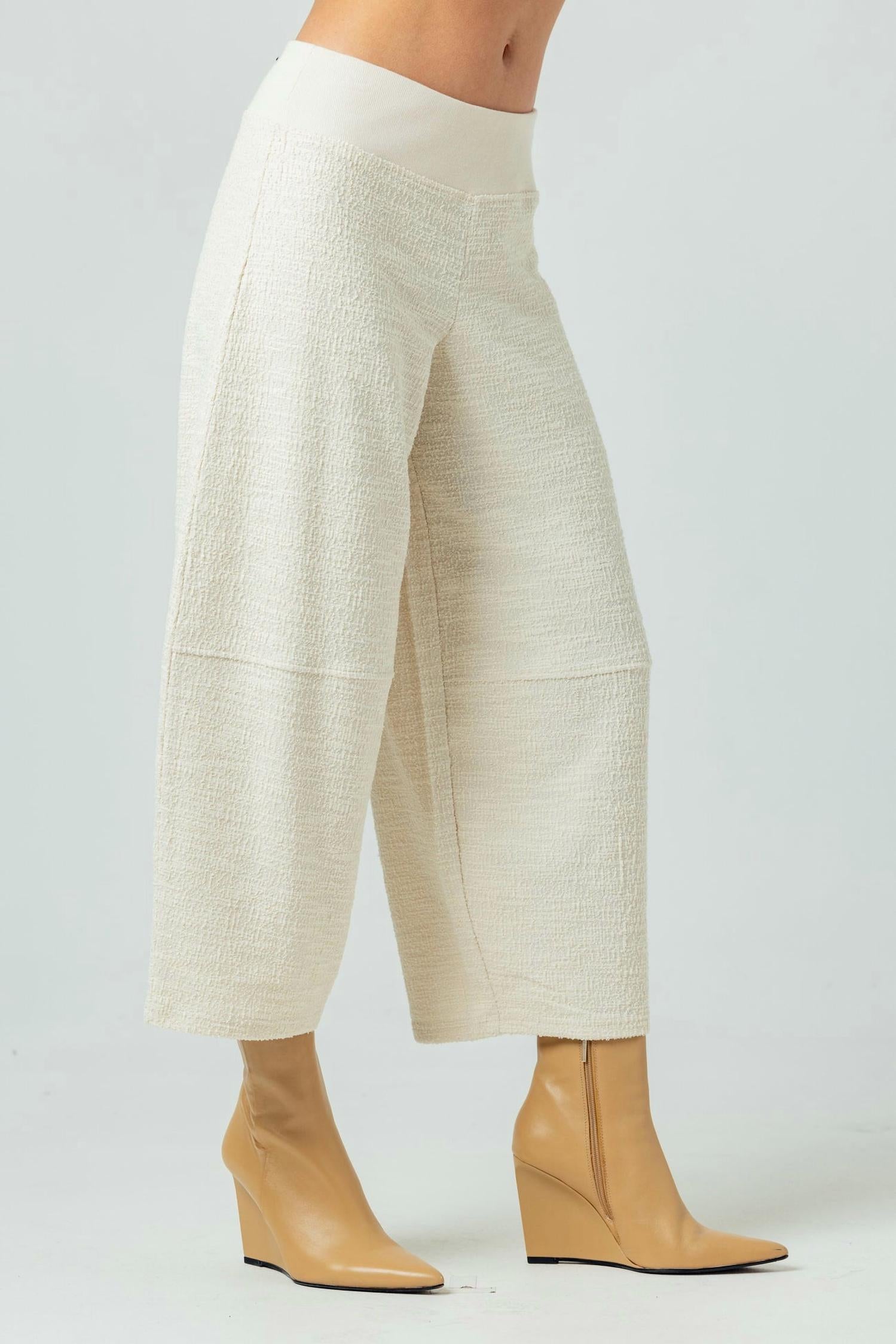 sundays Audelia Boucle Pants in coconut milk - women's pants - alternate view