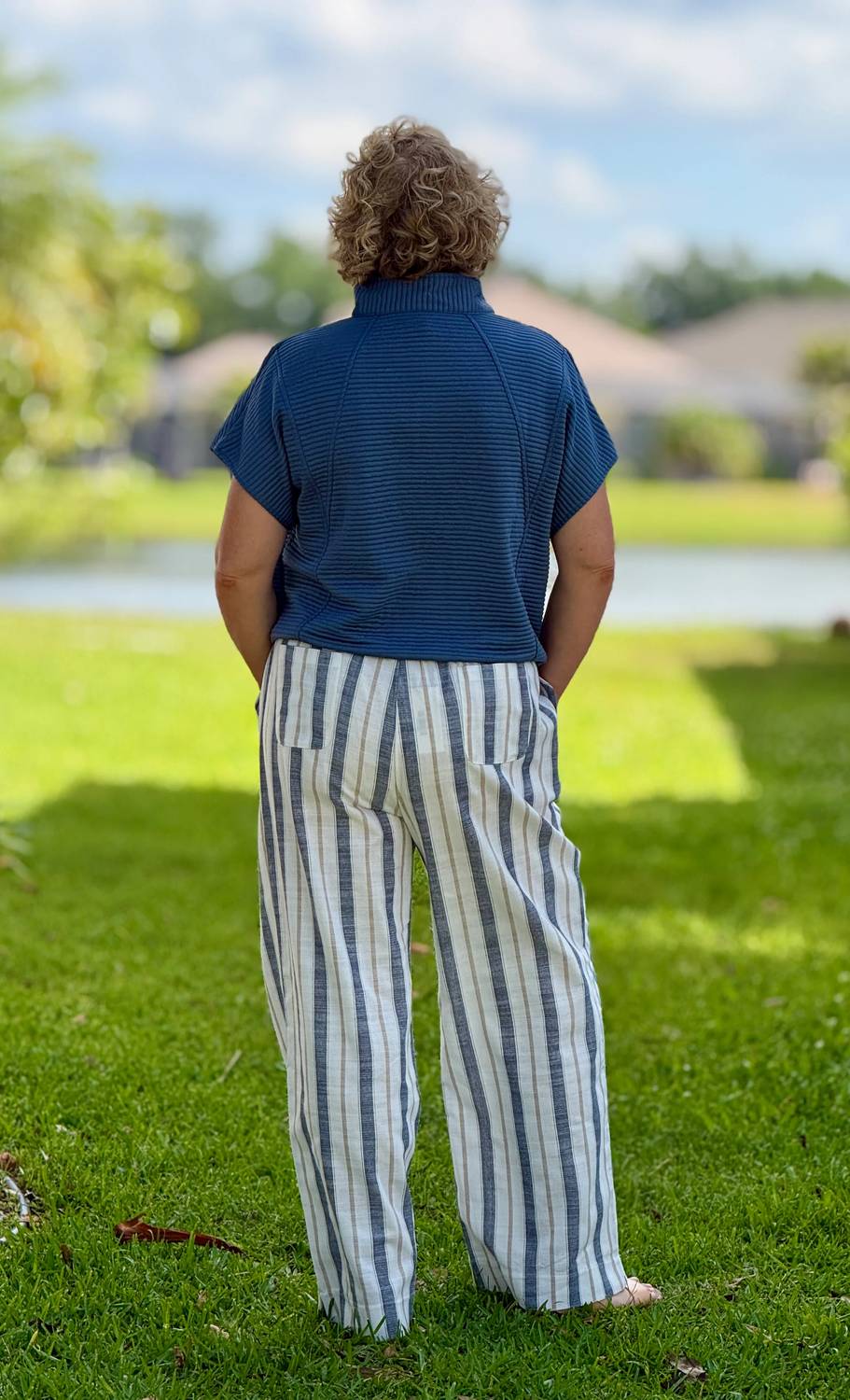 Coco + Carmen - Vinca Wide Leg Striped Pants