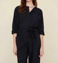 XIRENA Kenton Elbow Sleeve Jumpsuit in black - women's pants - alternate view