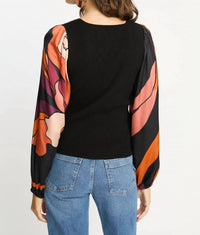 CABALLERO Arielle Top in african paradise - women's blouse - alternate view