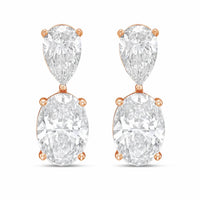 Diana M Jewels - Women's Pear Lab-Grown Diamond Stud Earrings (15.00 Ct TCW) - Grand