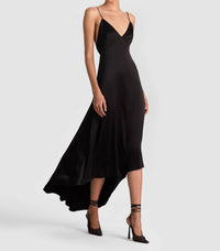 Alice + Olivia - Luciana Open Back Asymmetrical Slip Dress