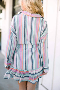 Entro - Striped Collared Dress