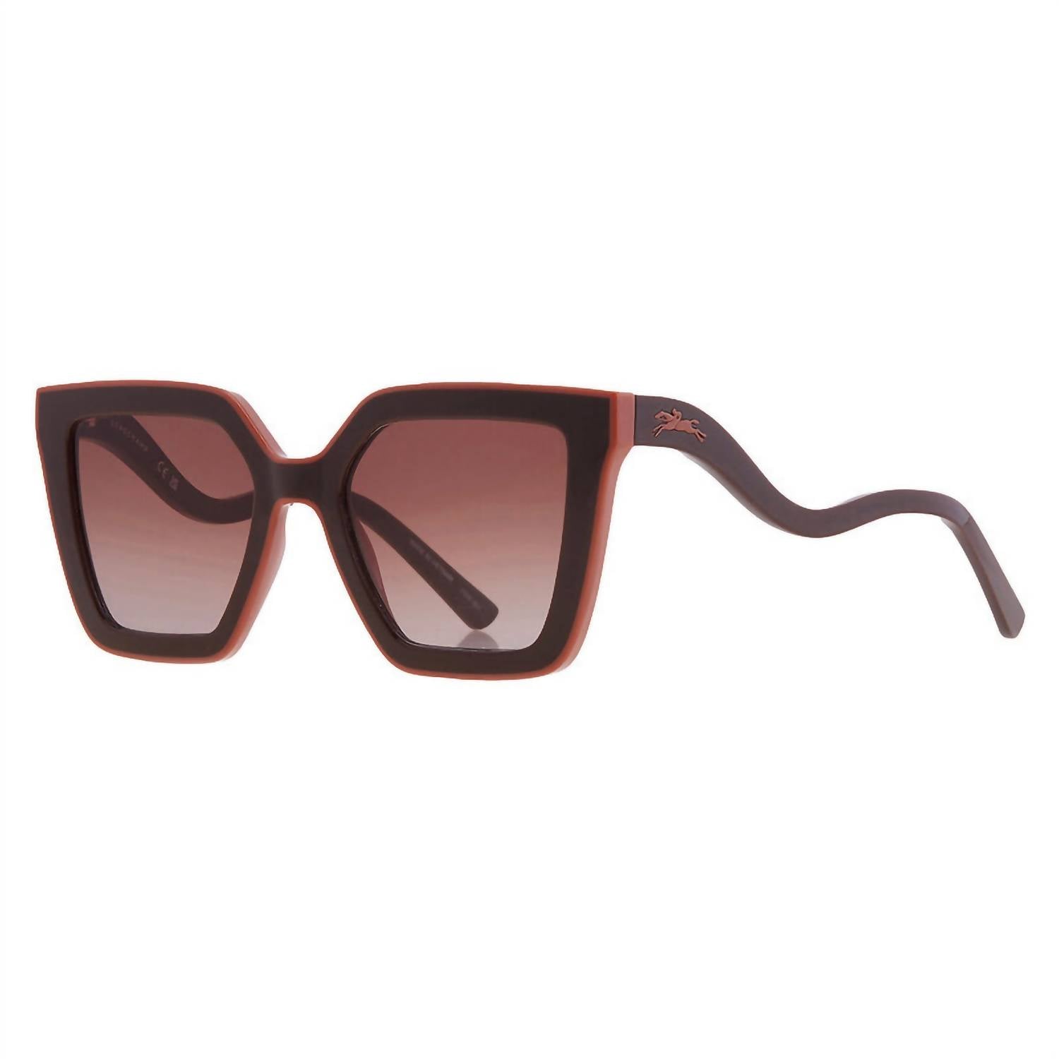 LONGCHAMP Women's Gradient Irregular Sunglasses in brown - women's accessory
