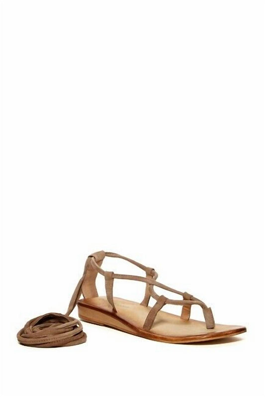 Jeffrey Campbell - Women's Suede Leather Wraparound Flat Sandals
