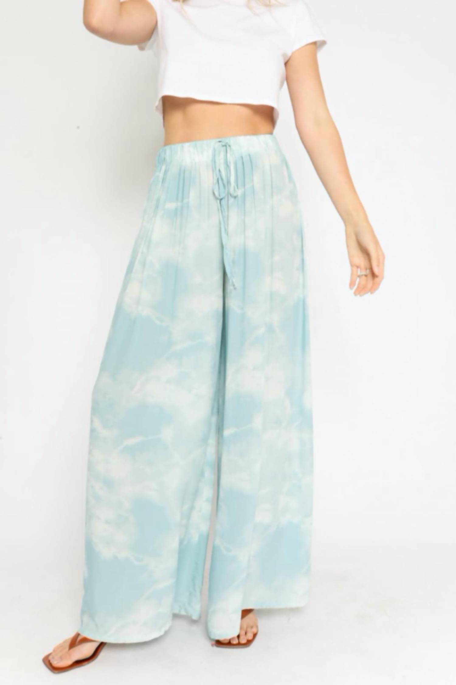 WIDE LEG DRAWSTRING PANT