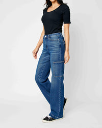 Judy Blue - High Waist Wide Leg Cargo Jeans
