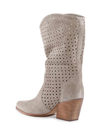 Seychelles Women's Diva Suede Boot in sand - women's shoe - detail view