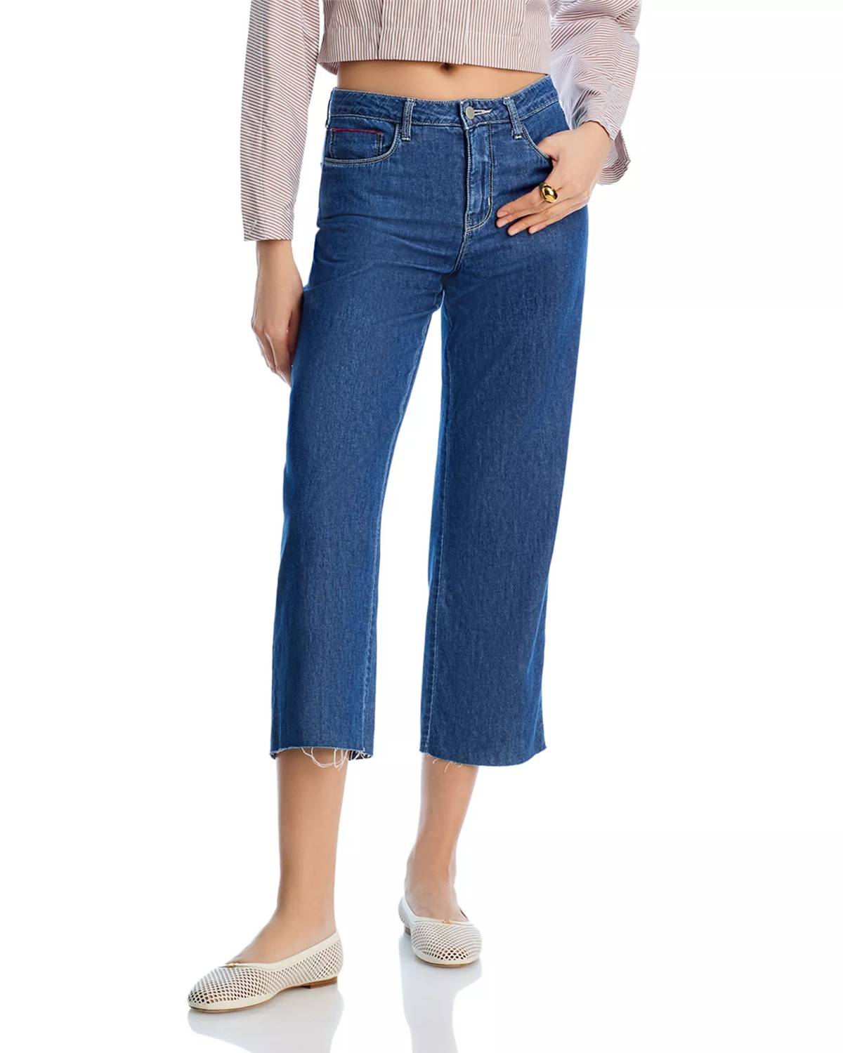 L'Agence - Wanda High Rise Cropped Straight Jeans