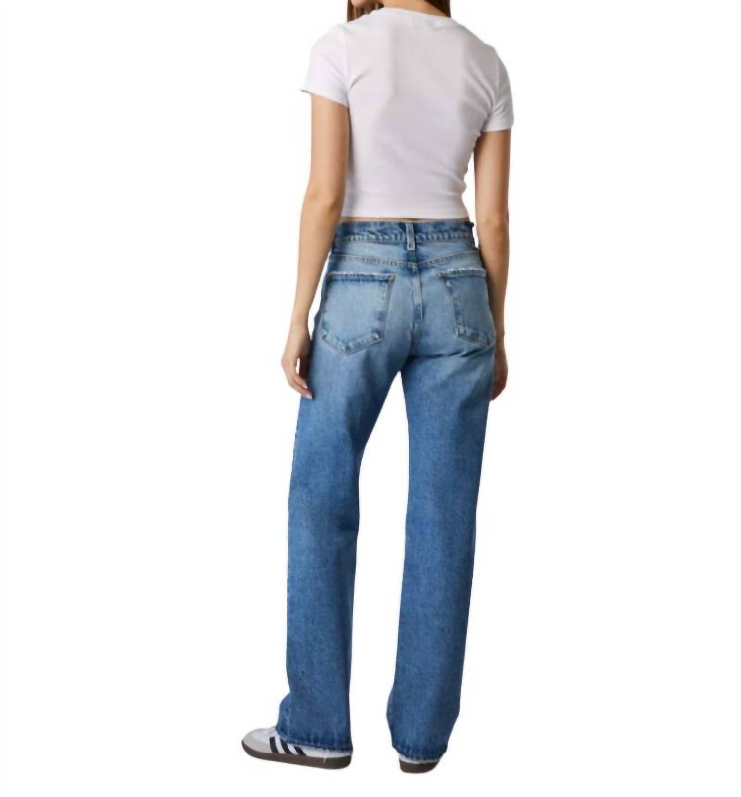 Vincent High Rise Long Wide Leg Jeans