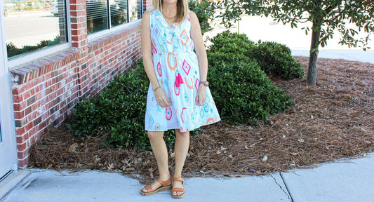 Charlie B - Printed Sleeveless Ruffled Dress