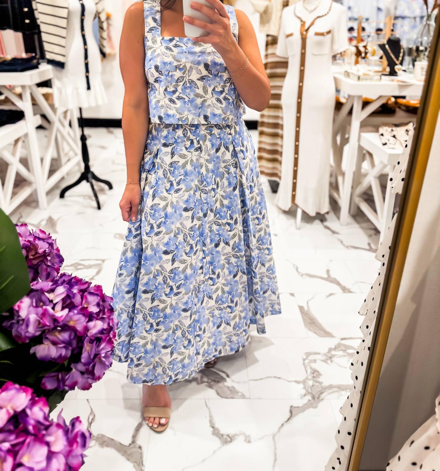 Mable - Skies Over Savannah Floral Skirt Set