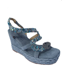 Alma En Pena Women's Zafiro Wedge Sandals in jean - women's sandal