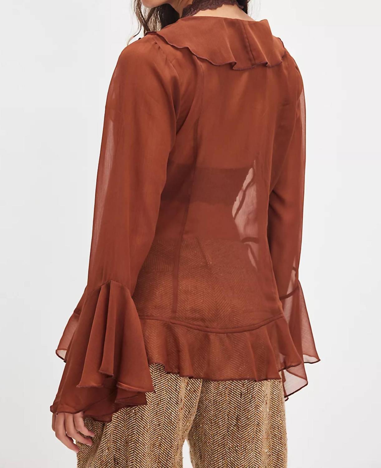 Free People - Bali Tulula Chiffon V-neck Top