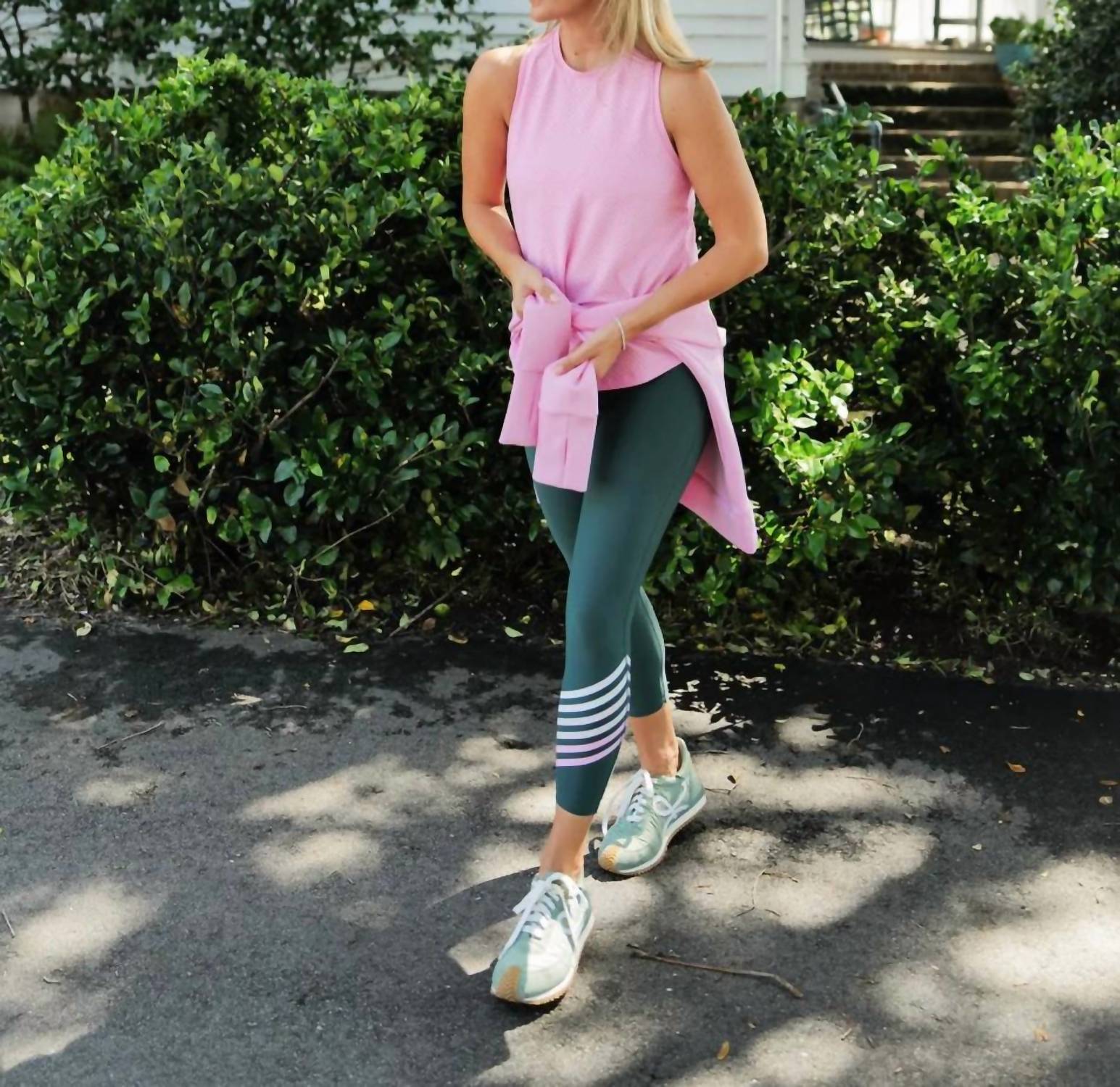 ADDISON BAY Sculpt Compression High-rise Spruce Legging in bubblegum ivy - women's pants - view 4