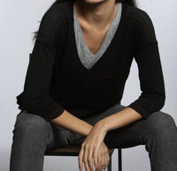 Label+Thread - Women's Rib Back V Neck Top