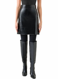Akris Punto - Crinkle Lacquered Mini Skirt