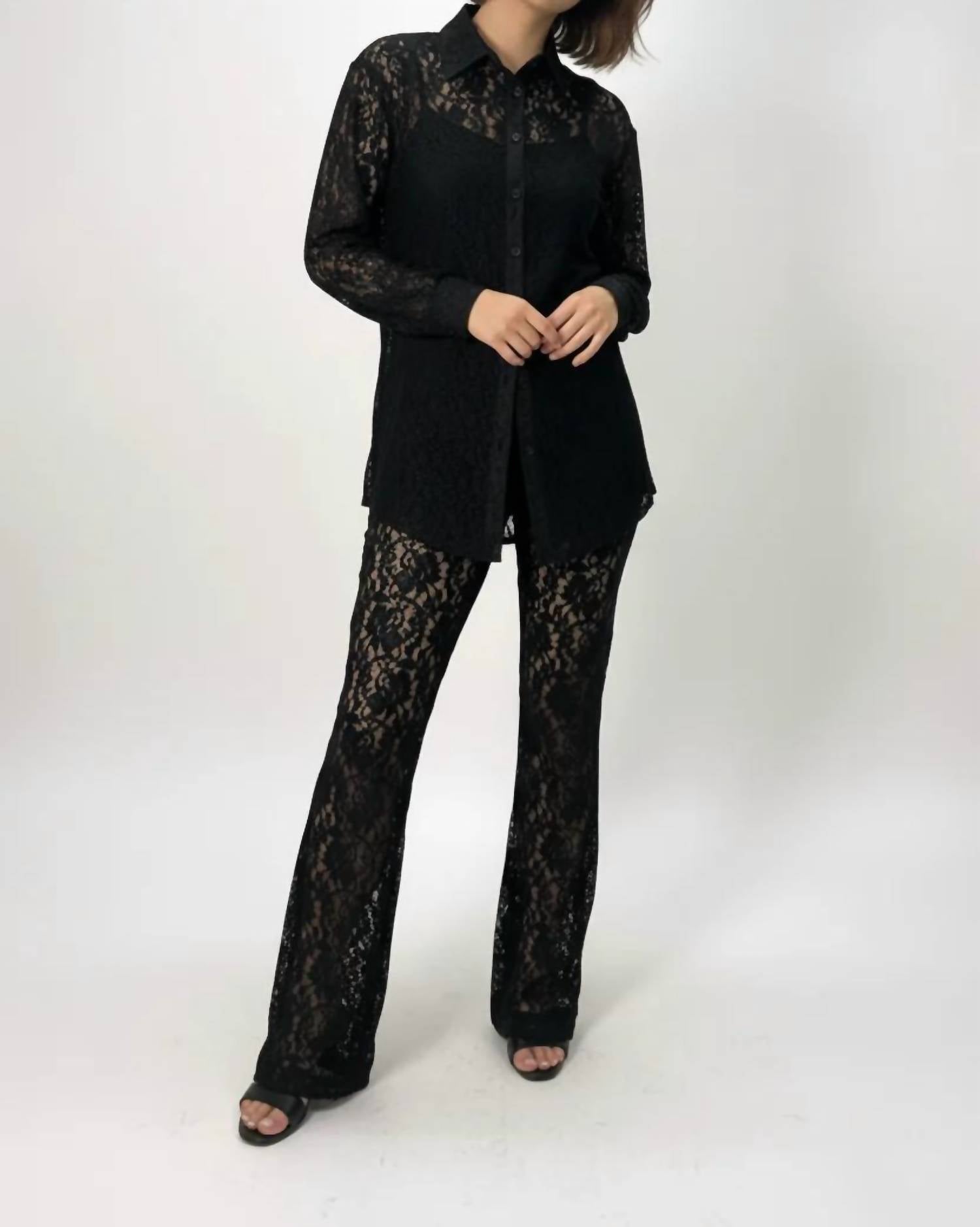 N By Nancy - Lace Co-ord Top And Pant Set