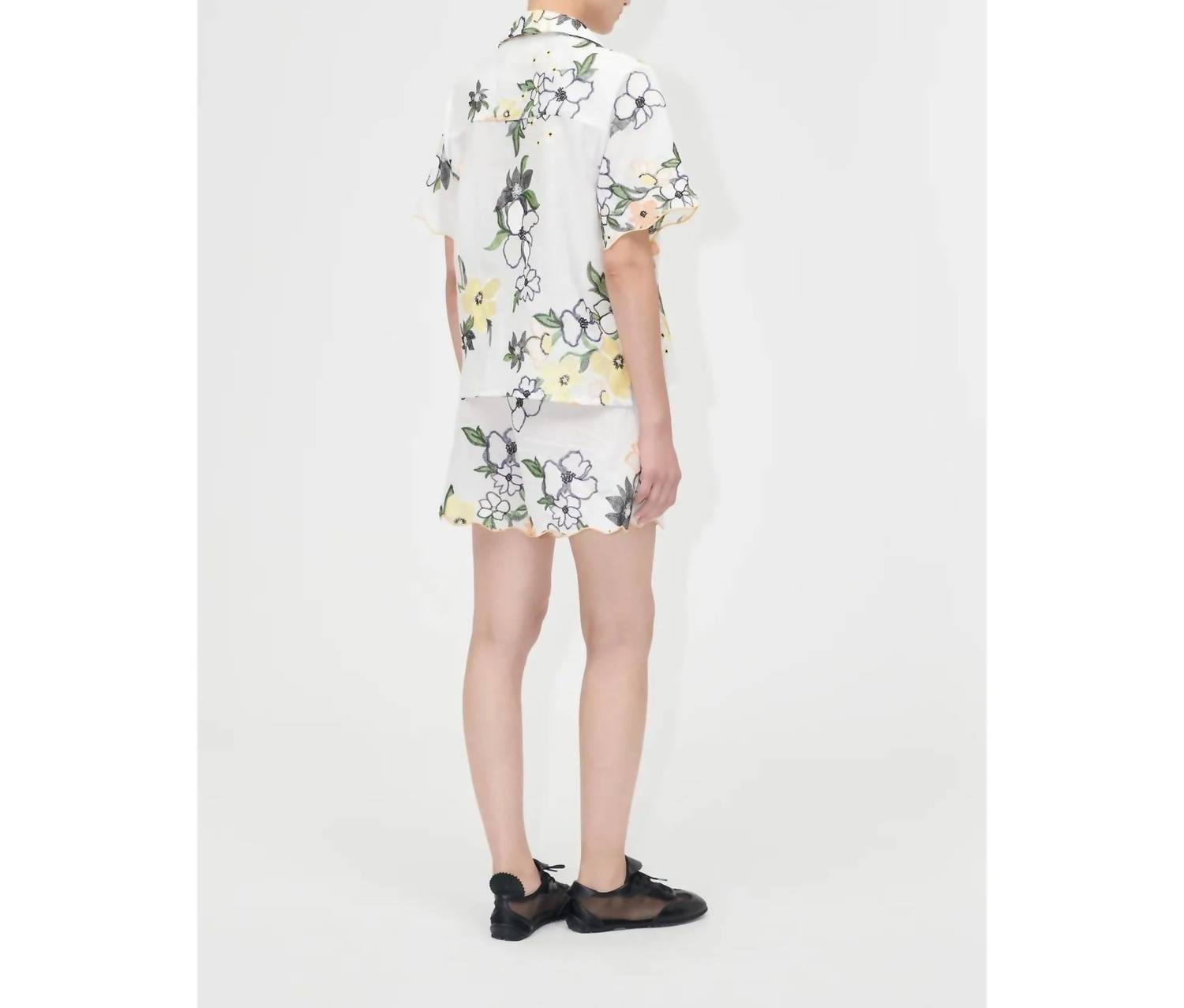 Stine Goya - Scalloped Elasticated Waistband Shorts