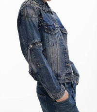 Desigual Women’s Studded Denim Jacket in blue - women's jacket - detail view