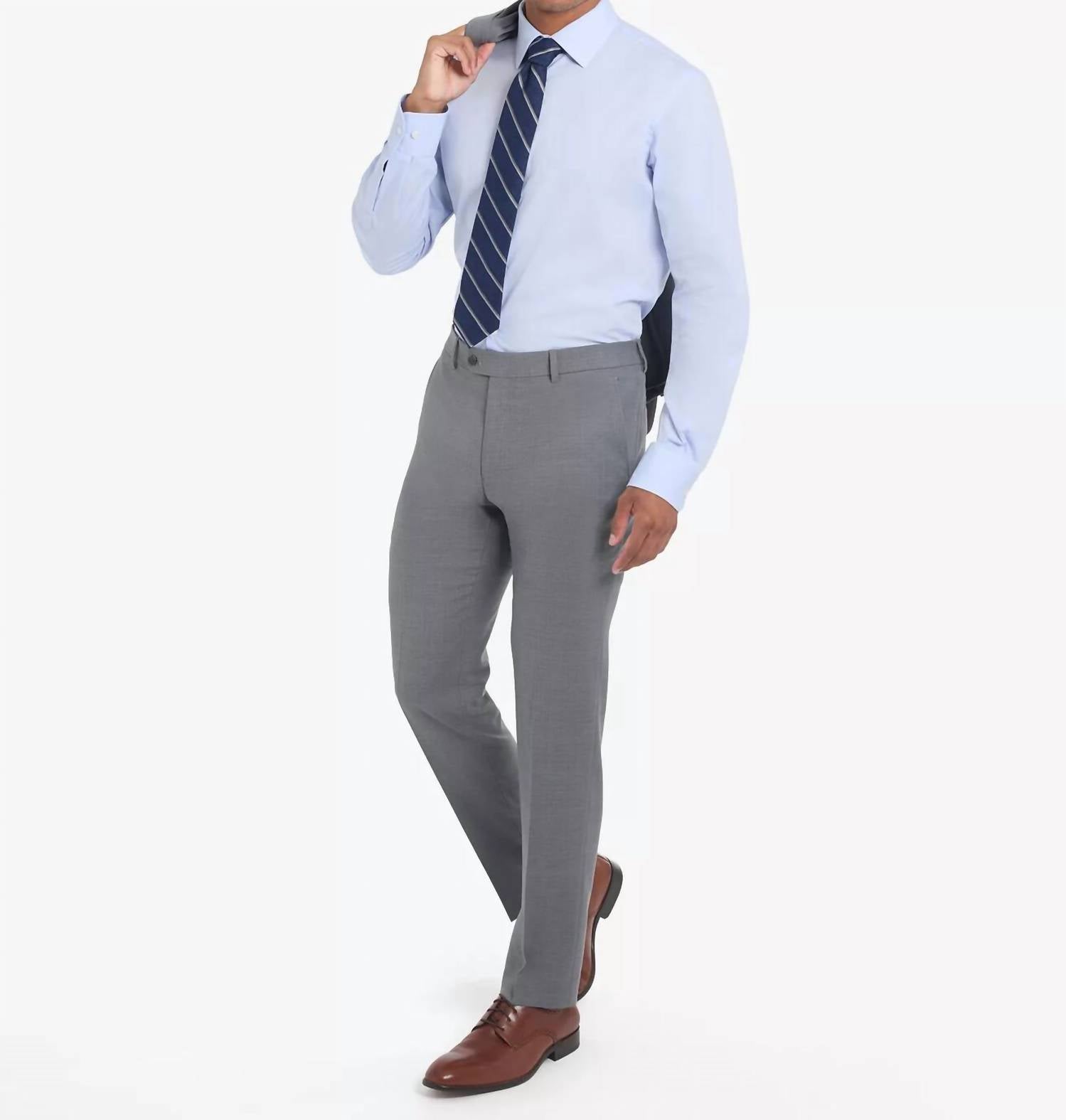 Tommy Hilfiger Modern-fit Dean Solid Pants in gray - men's pants - detail view