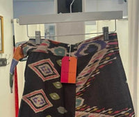 Vilagallo Women's Geometric High-Waisted Shorts in hanoi print - women's shorts - detail view