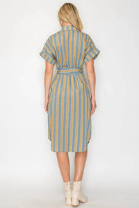 Meet Me In Santorini - Hazel Fall Shirt Midi Dress
