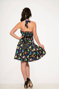 Orchid Bloom - Arcade Halter Dress