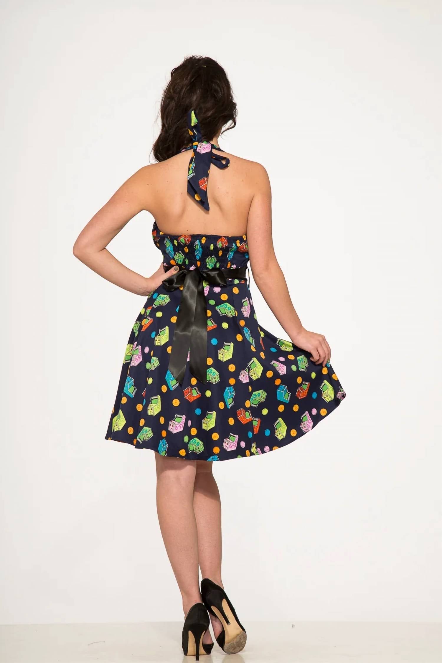 Orchid Bloom - Arcade Halter Dress