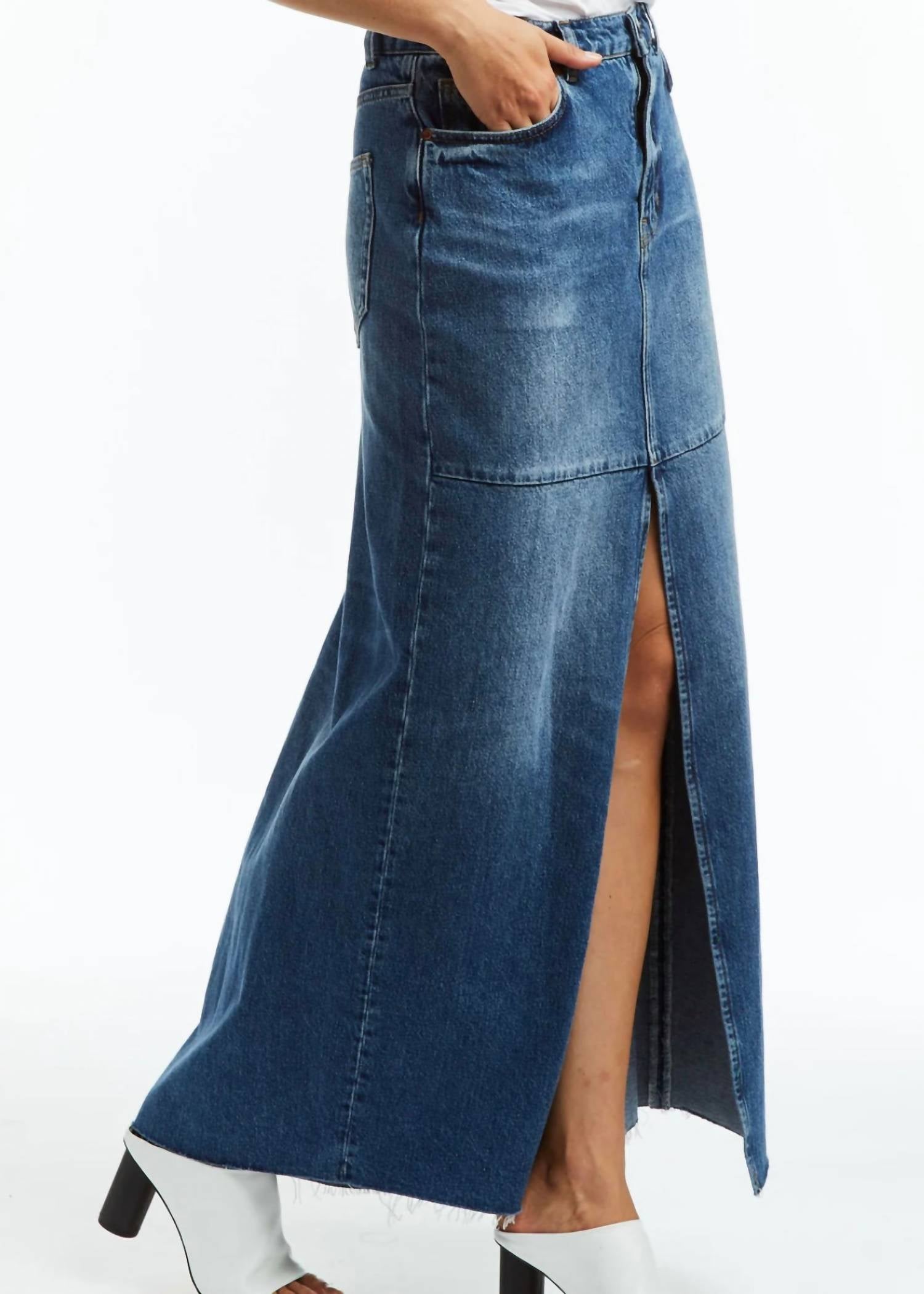 Tractr - Denim Maxi Skirt