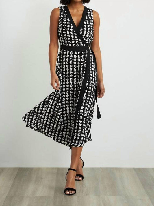 PRINTED WRAP DRESS