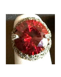 P & K Jewelry Women's Sterling Marcasite Ring in silver red 3 - women's jewelry