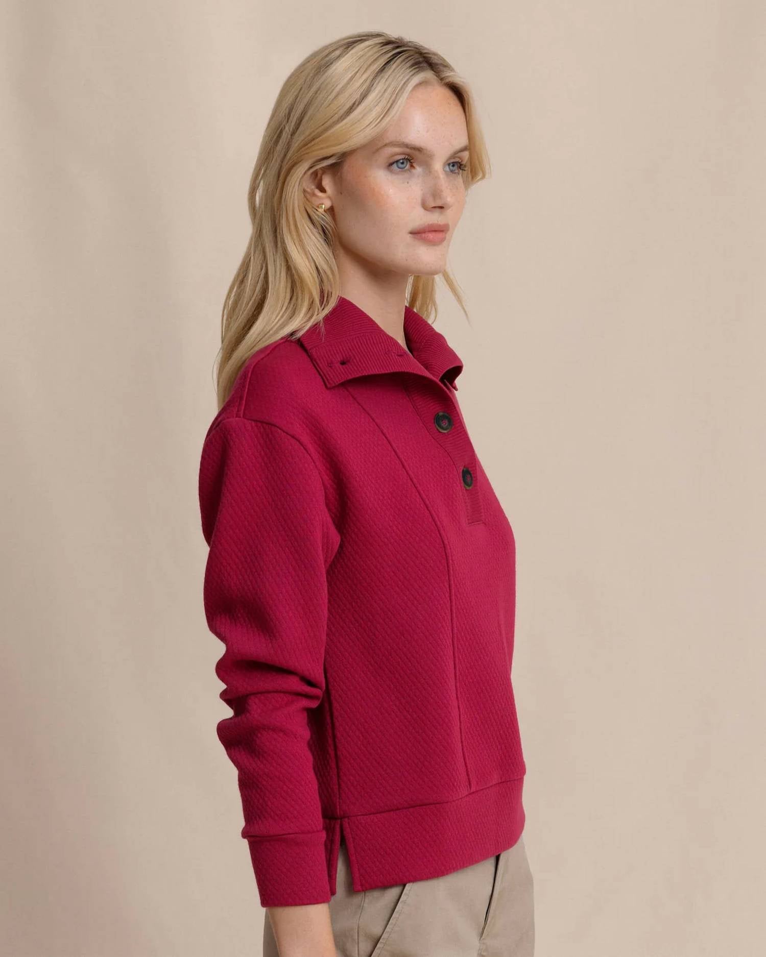 Southern Tide - Tonya Button Mock Pullover