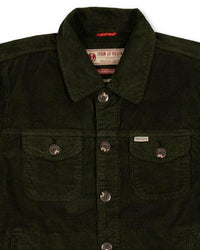 Iron & Resin Men's Corduroy Sand Jacket in green - men's jacket - detail view