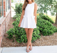 Mable - Bow Pleated Mini Dress